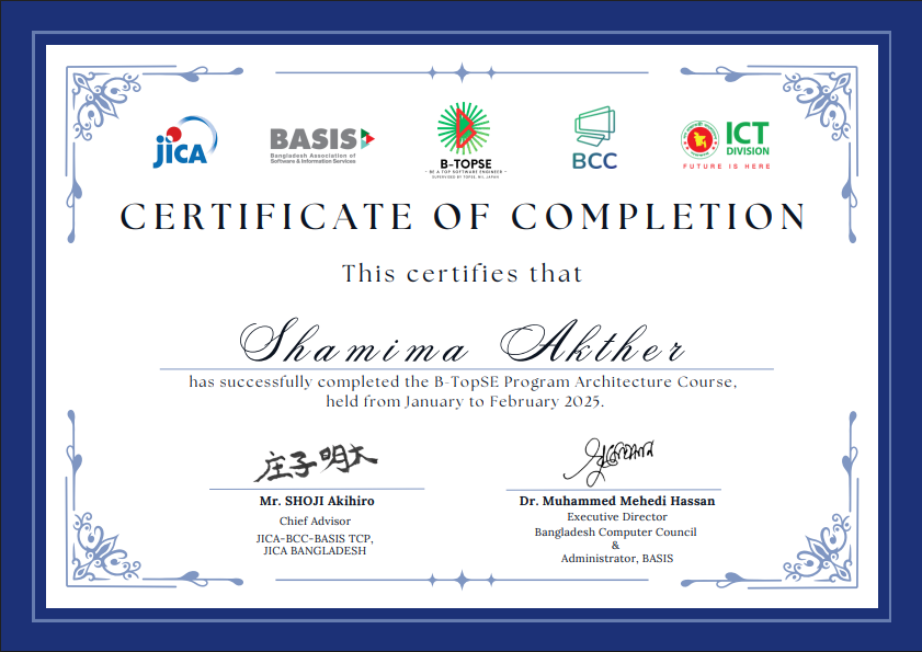 B-Top SE Program Architecture Course
